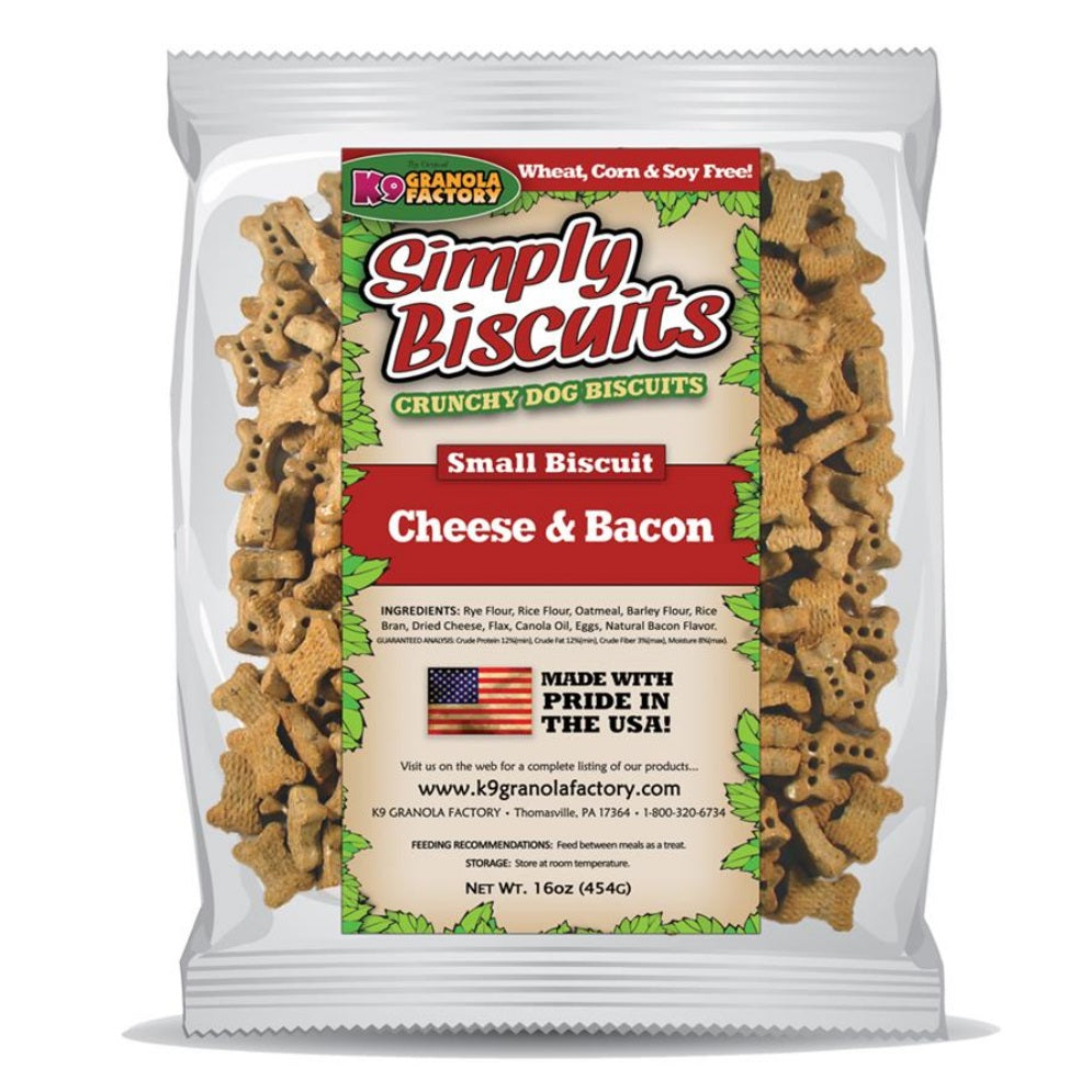 K9 Granola Factory Simply Biscuits Cheese and Bacon 16oz