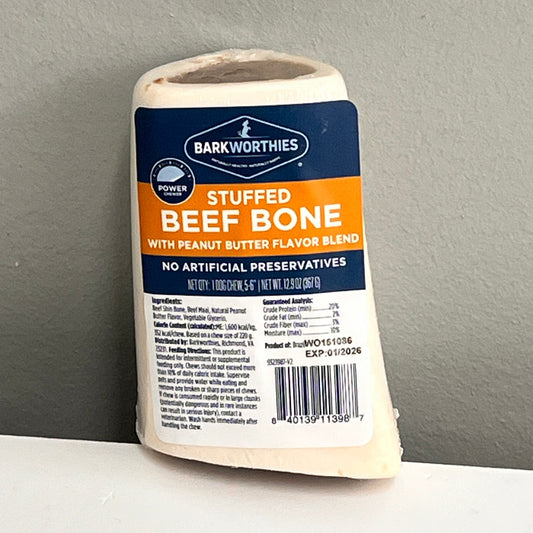 Barkworthies Peanut Butter Stuffed Bone- 3-4"
