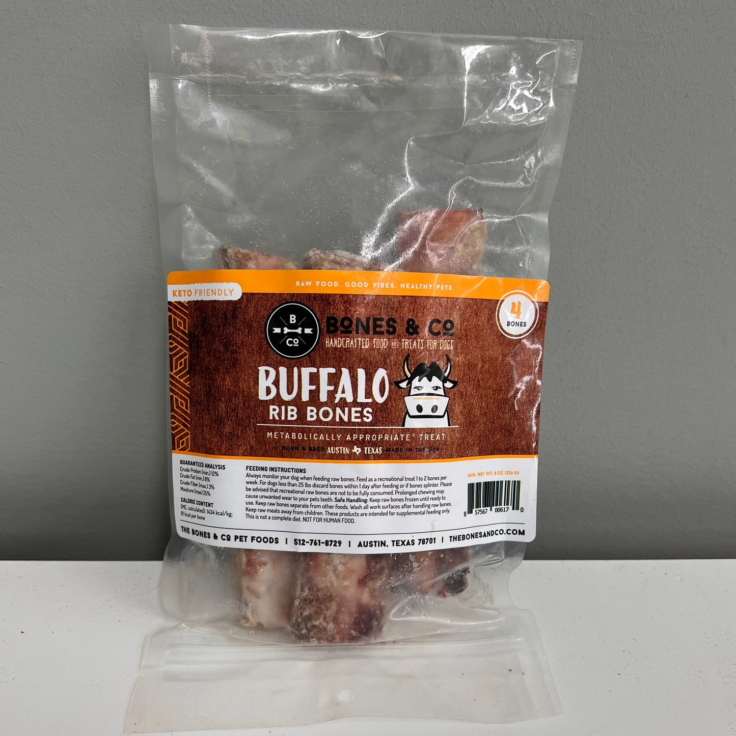 Bones & Co Frozen Buffalo Ribs 4pk