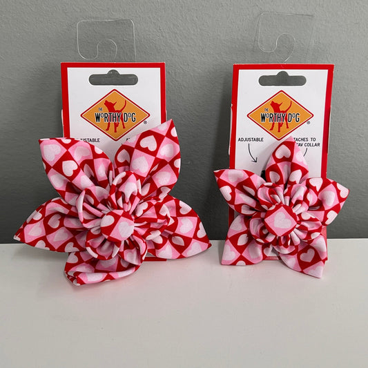 Colorblock Hearts Flower
