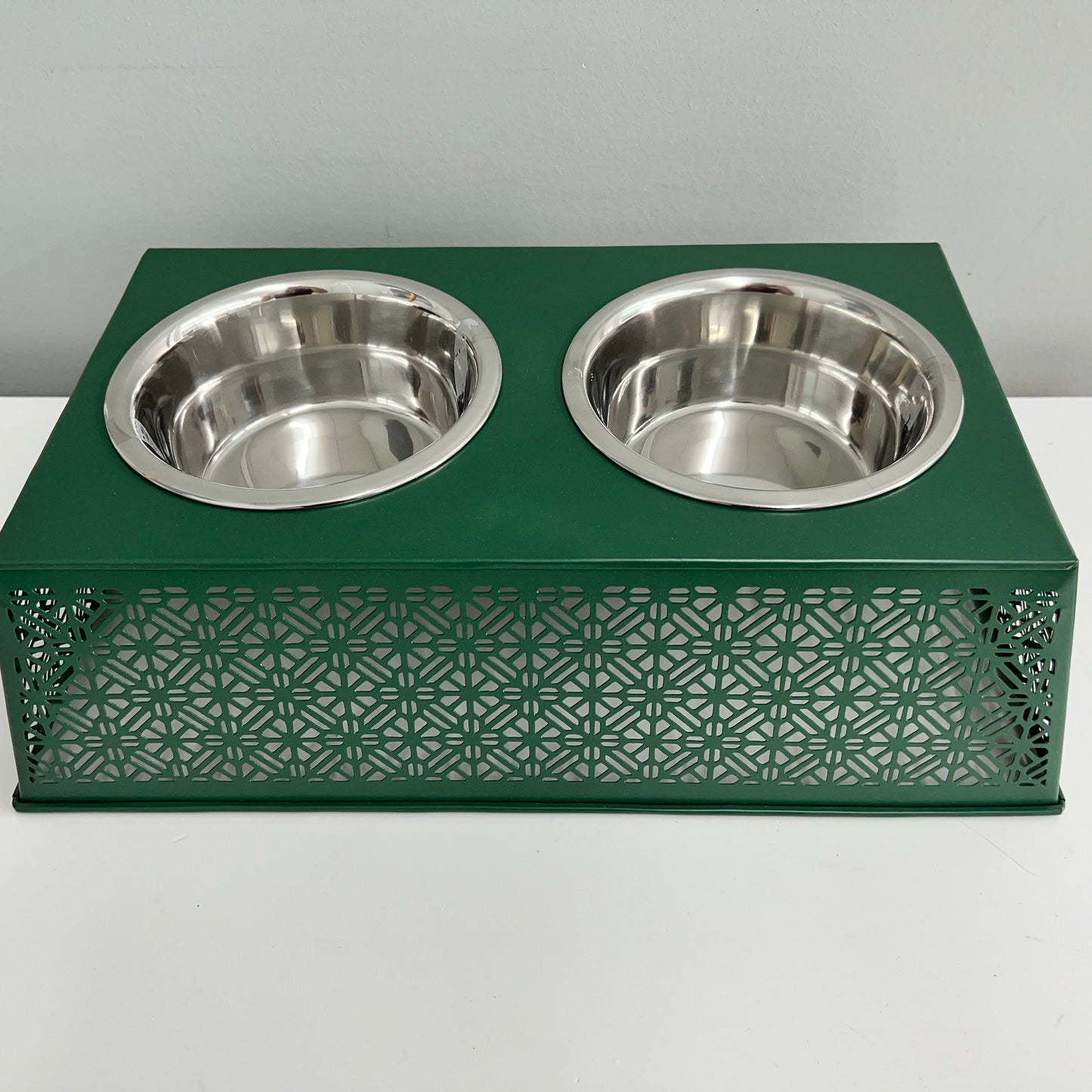 Elevated Double Feeder- Dark Green