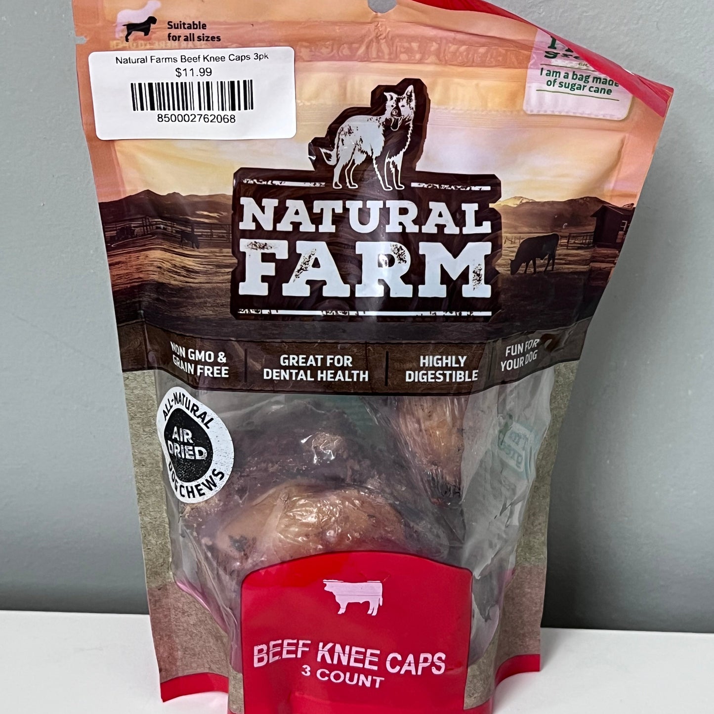 Natural Farms Beef Knee Caps 3pk