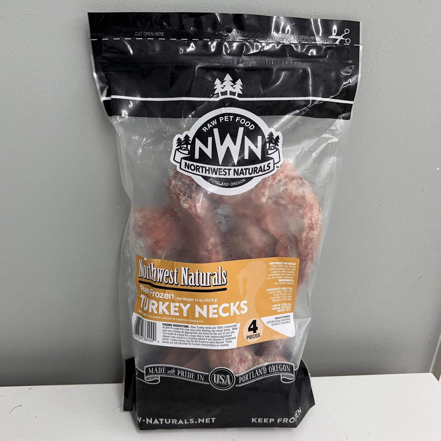 Northwest Naturals Frozen Raw Turkey Necks 4pk