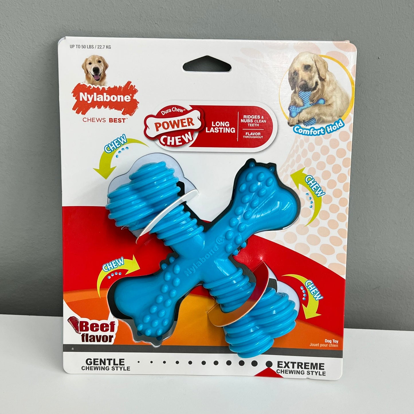 Nylabone DuraChew X-Bone Beef Flavor Toy
