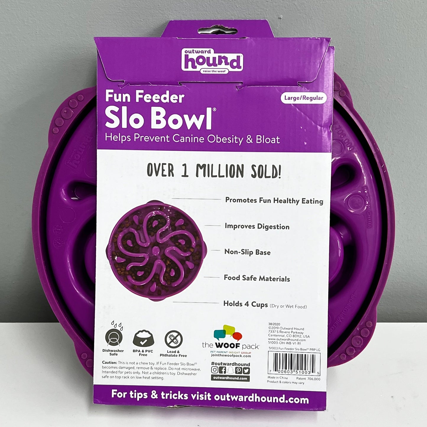 Outward Hound Fun Feeder Slo Bowl- Large (4 cup)