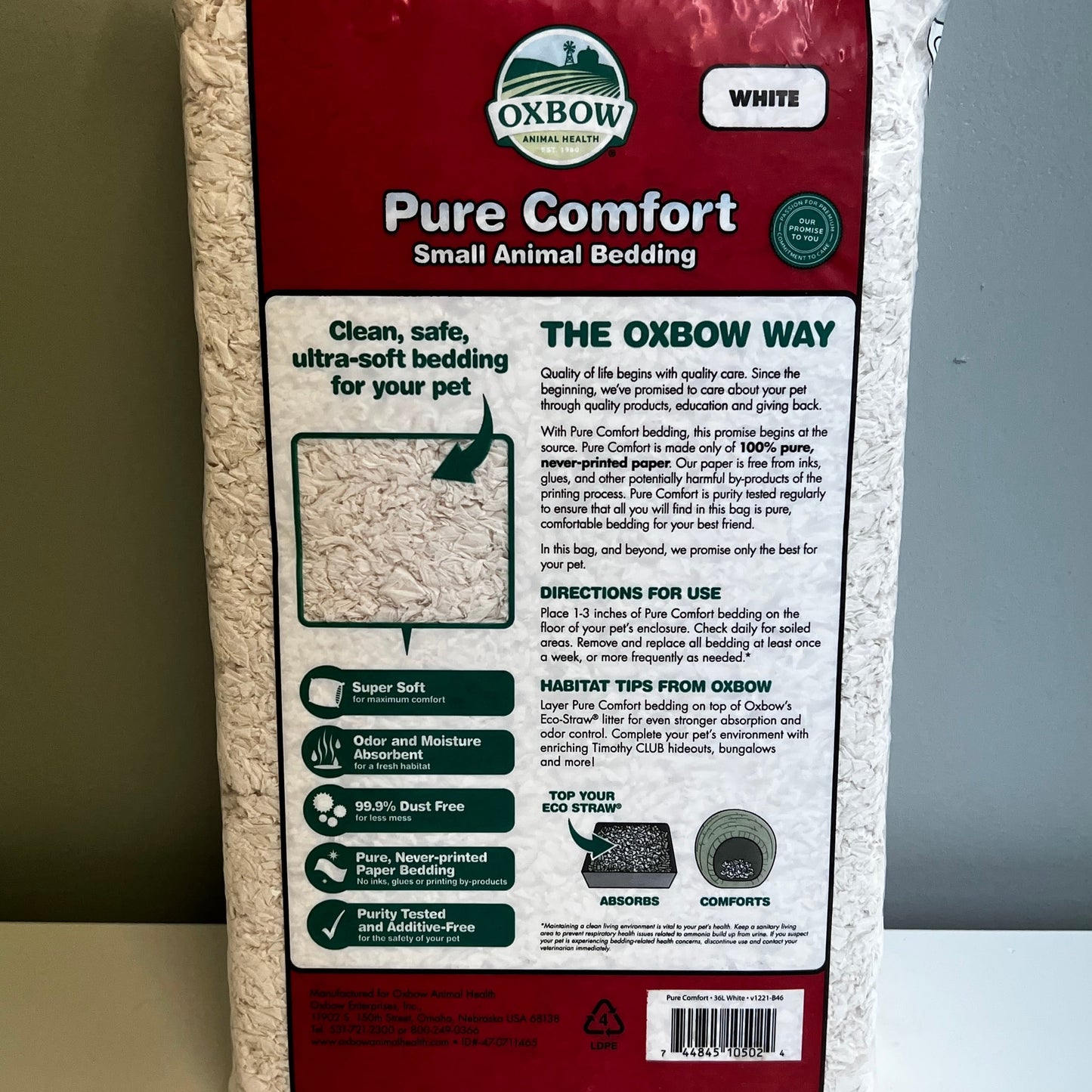 Oxbow Pure Comfort Small Animal Bedding- White