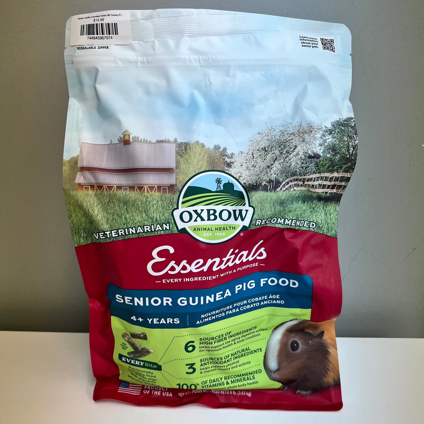 Oxbow Healthy Essentials Senior 8lb Guinea Pig Food