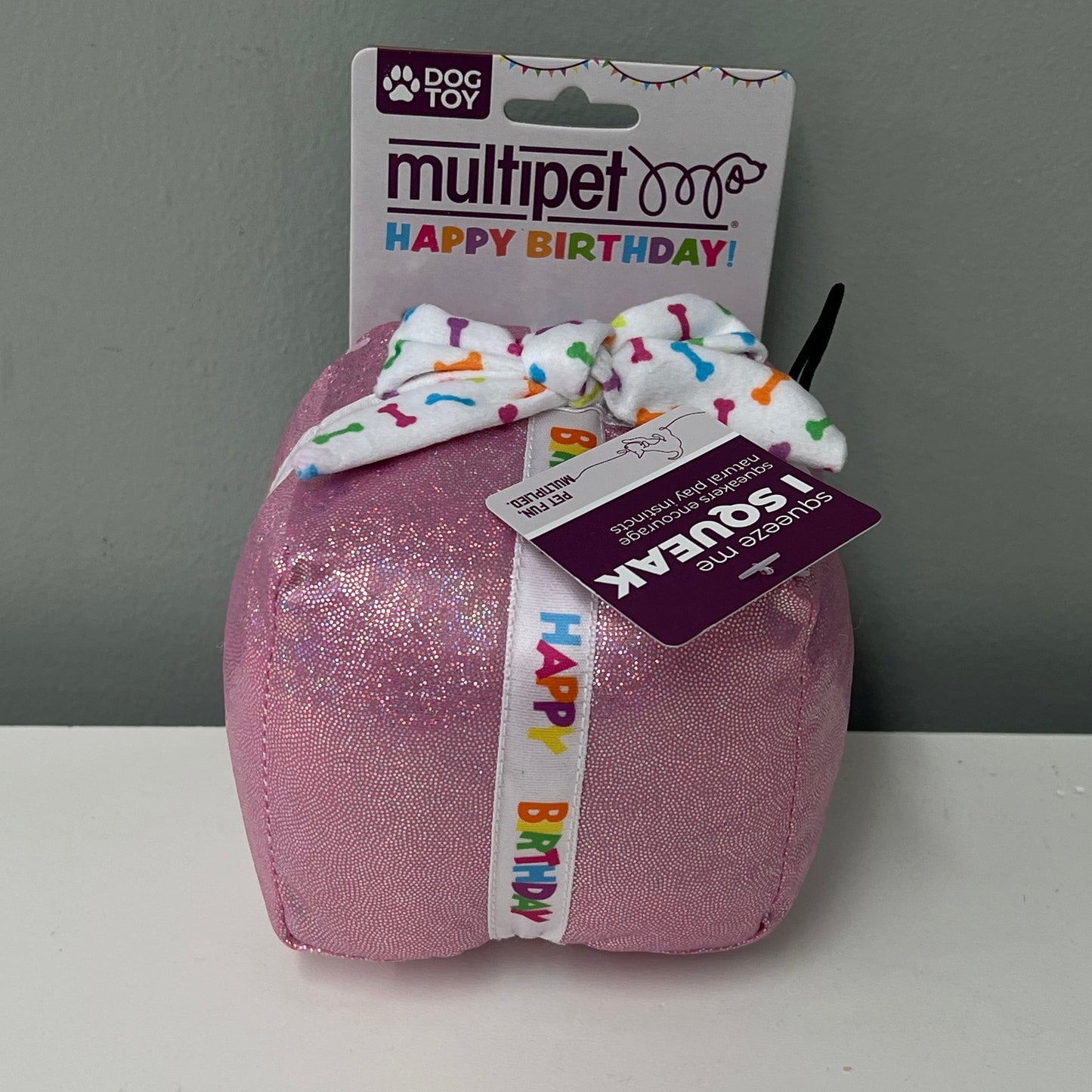 MultiPet Birthday Present Metallic Plush Toy