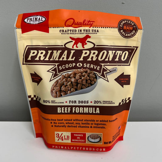 Primal Frozen Canine Pronto 3/4 lb- Beef