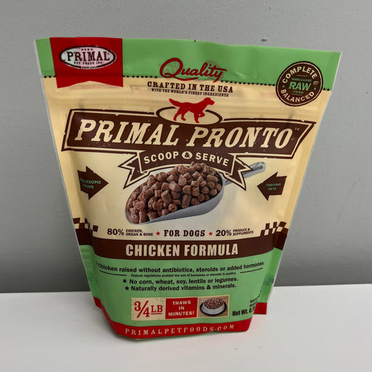 Primal Frozen Canine Pronto 3/4 lb- Chicken