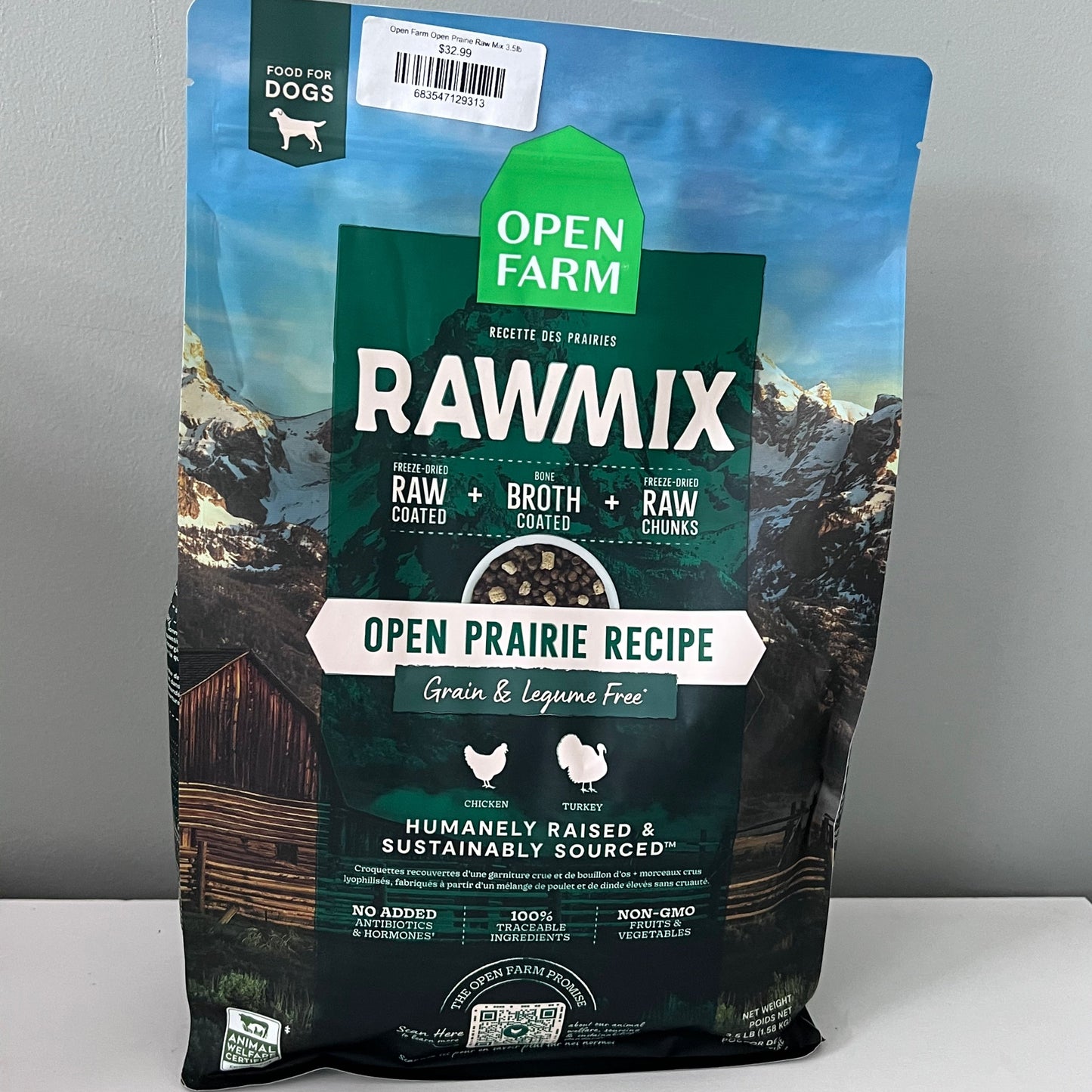 Open Farm Open Prairie Raw Mix Ancient Grains 20lb
