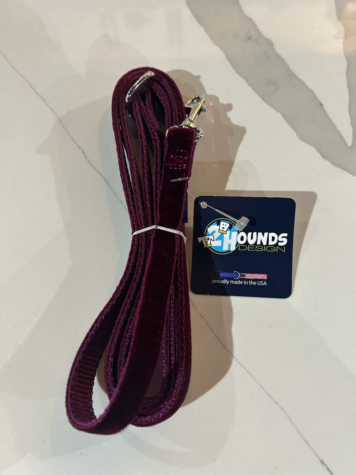 Velvet Leash- Burgandy