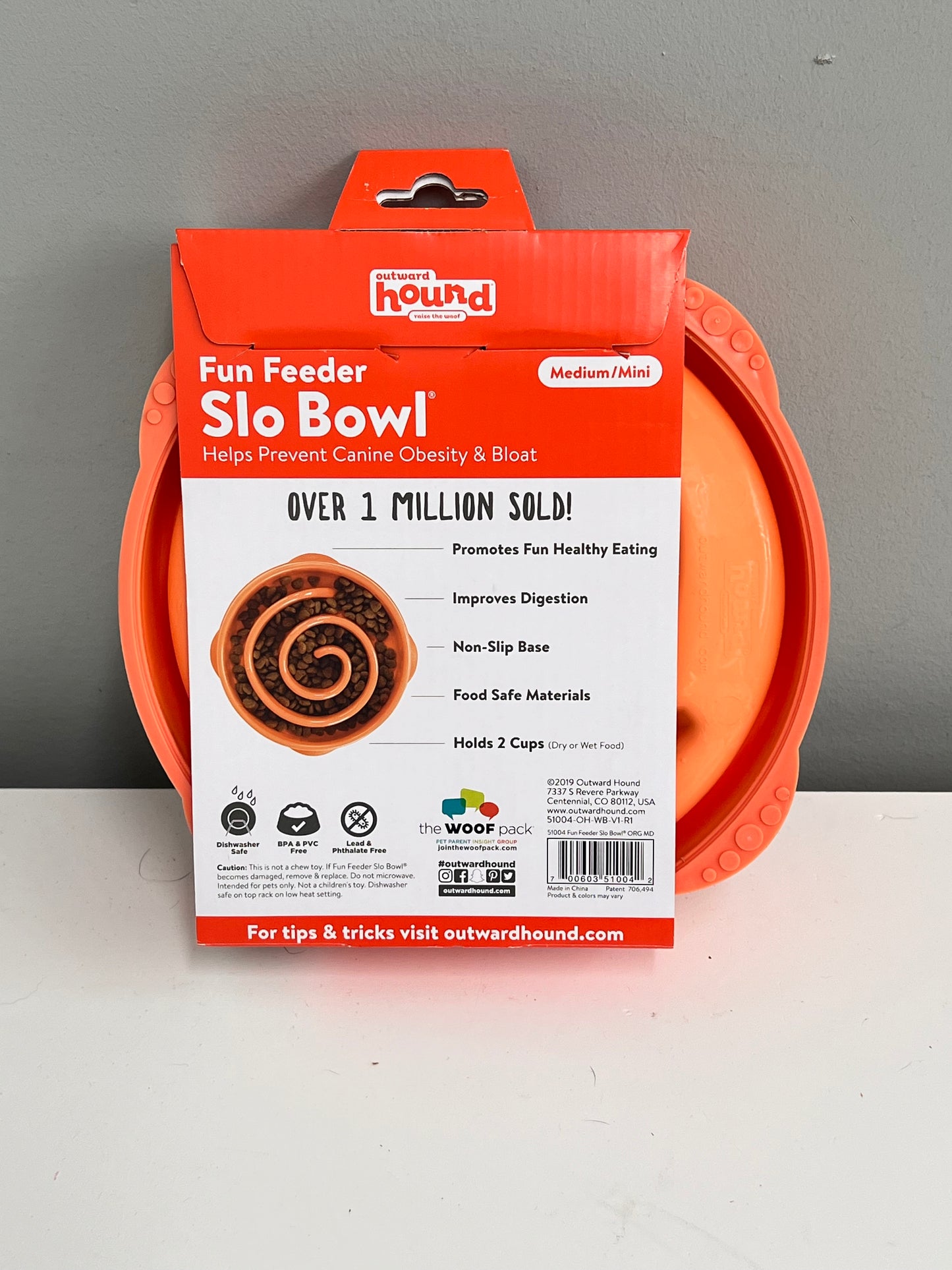 Outward Hound Fun Feeder Slo Bowl- Medium (2 cup)