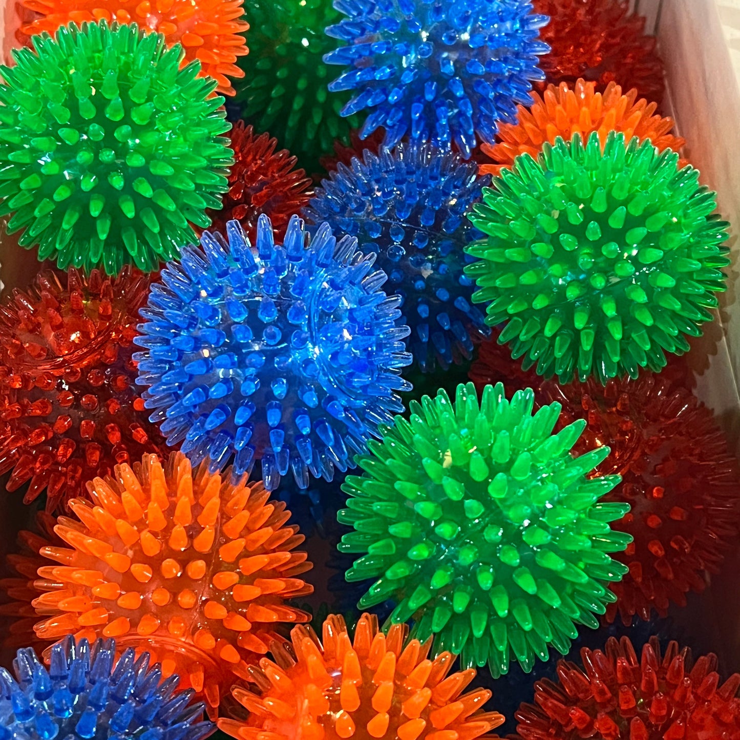 Rubber Spiky Squeaker Ball 2.5"