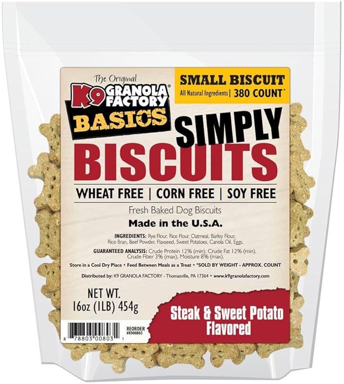 K9 Granola Simply Biscuits Steak & Sweet Potato 16oz
