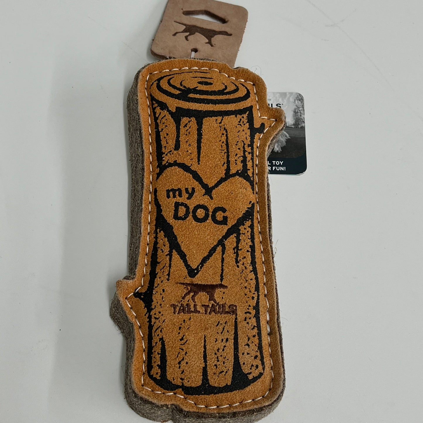 Tall Tails 9" Leather & Wool Log