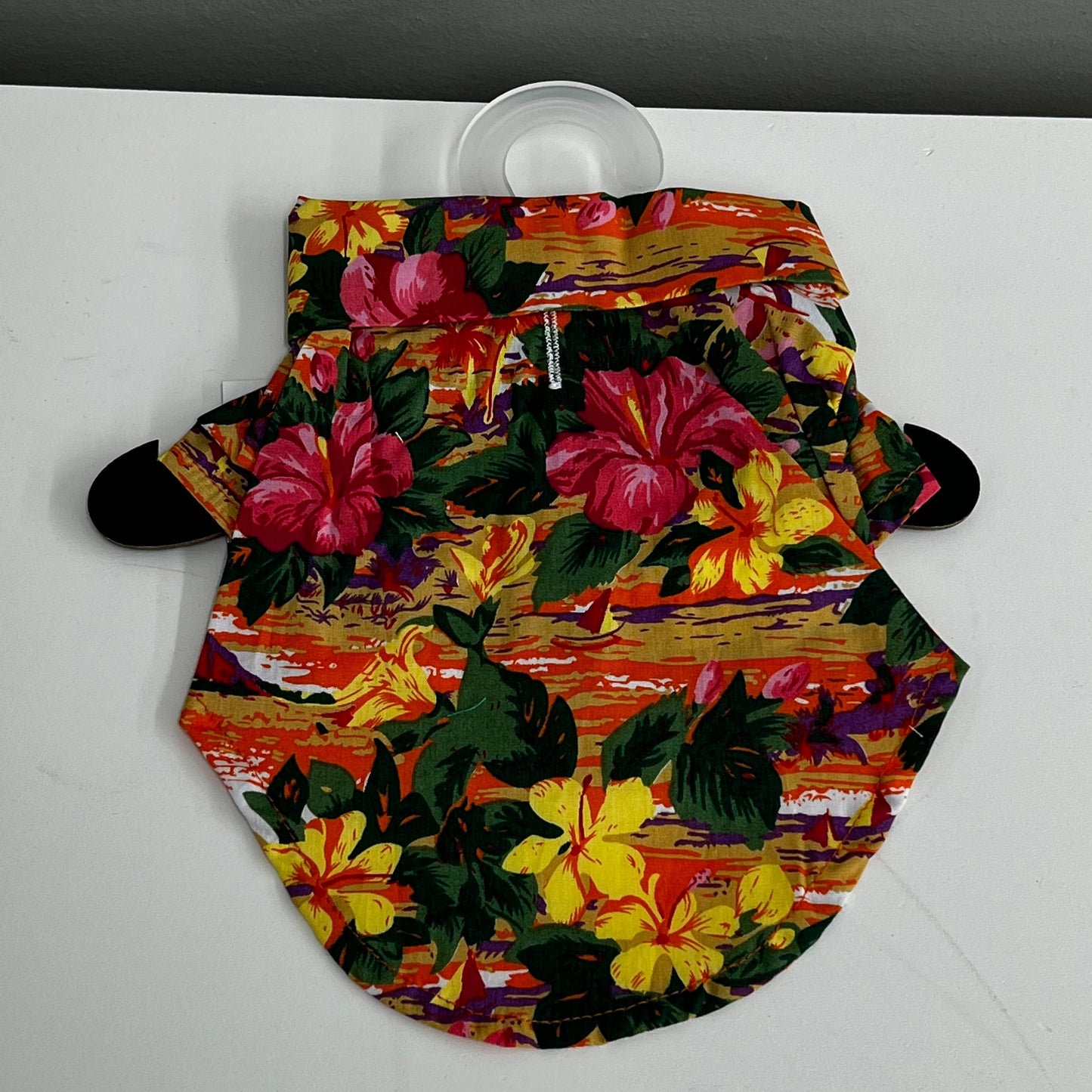 Hawaiian Camp Shirt- Sunset Hibiscus