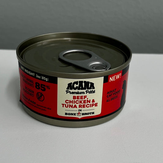 Acana Premium Pate Beef, Chicken & Tuna 3oz