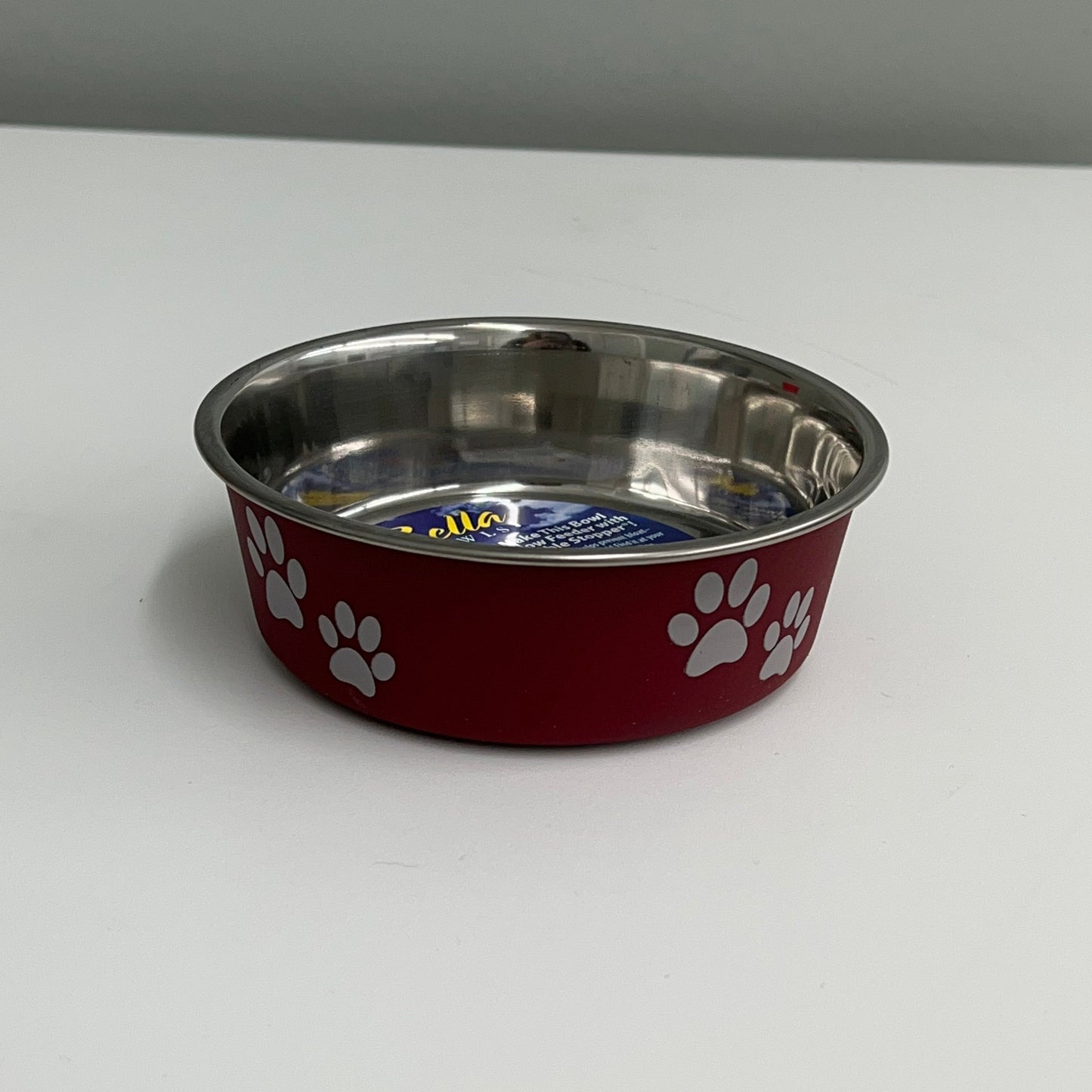 Loving Pets Stainless Steel Paw Print Bella Bowl- Medium