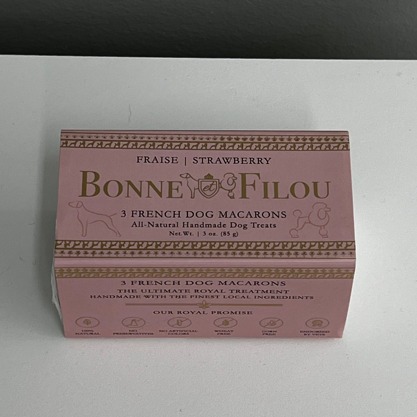 Bonne et Filou Macarons Strawberry 3pk