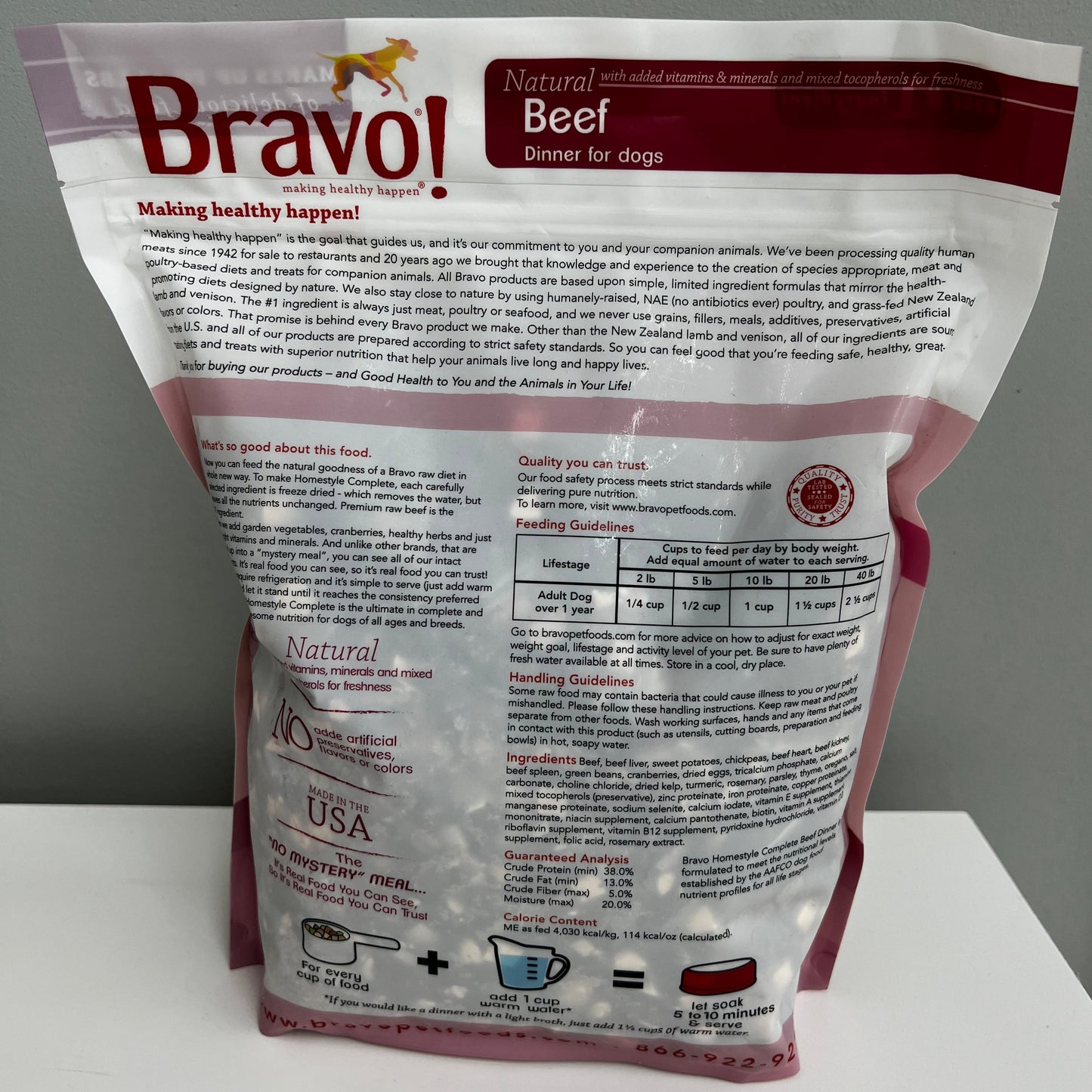 Bravo Homestyle Complete Natural Beef Dinner 4lb