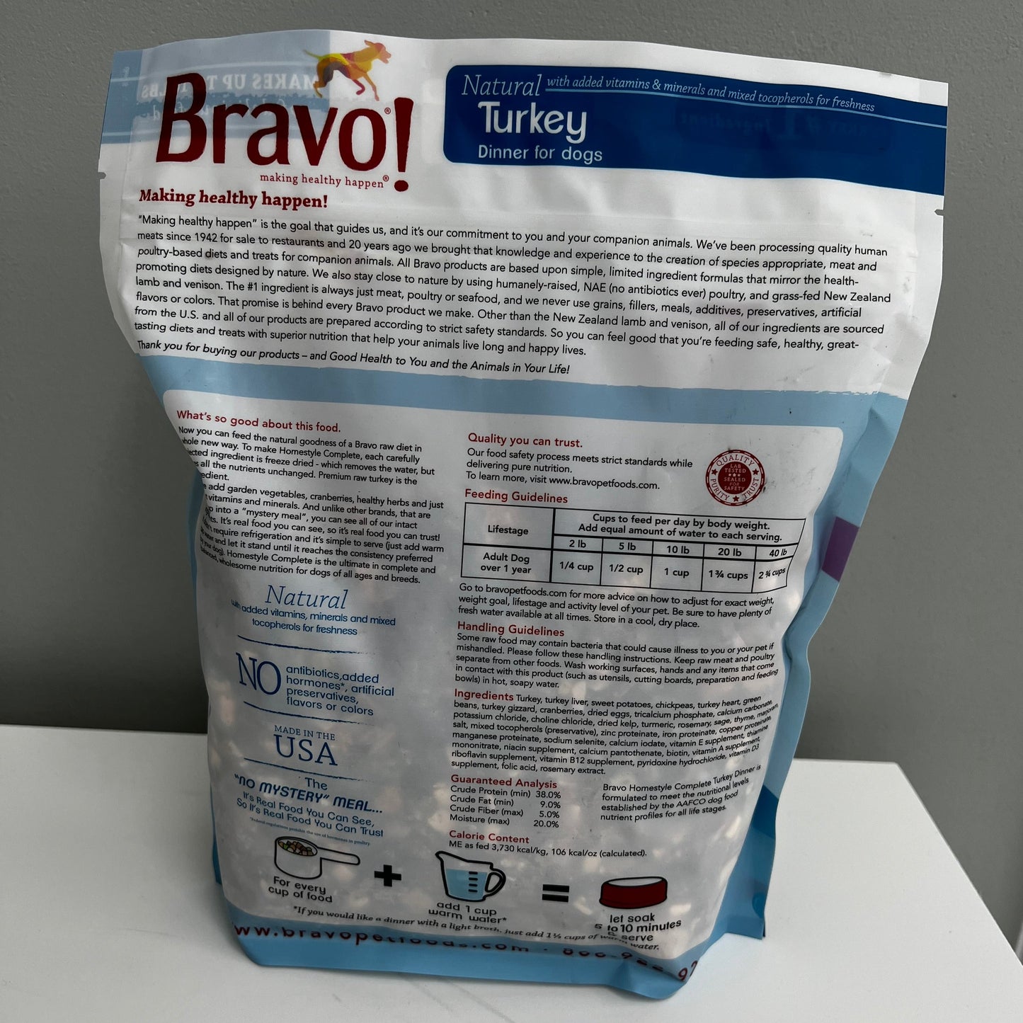 Bravo Homestyle Complete Natural Turkey Dinner 2lb