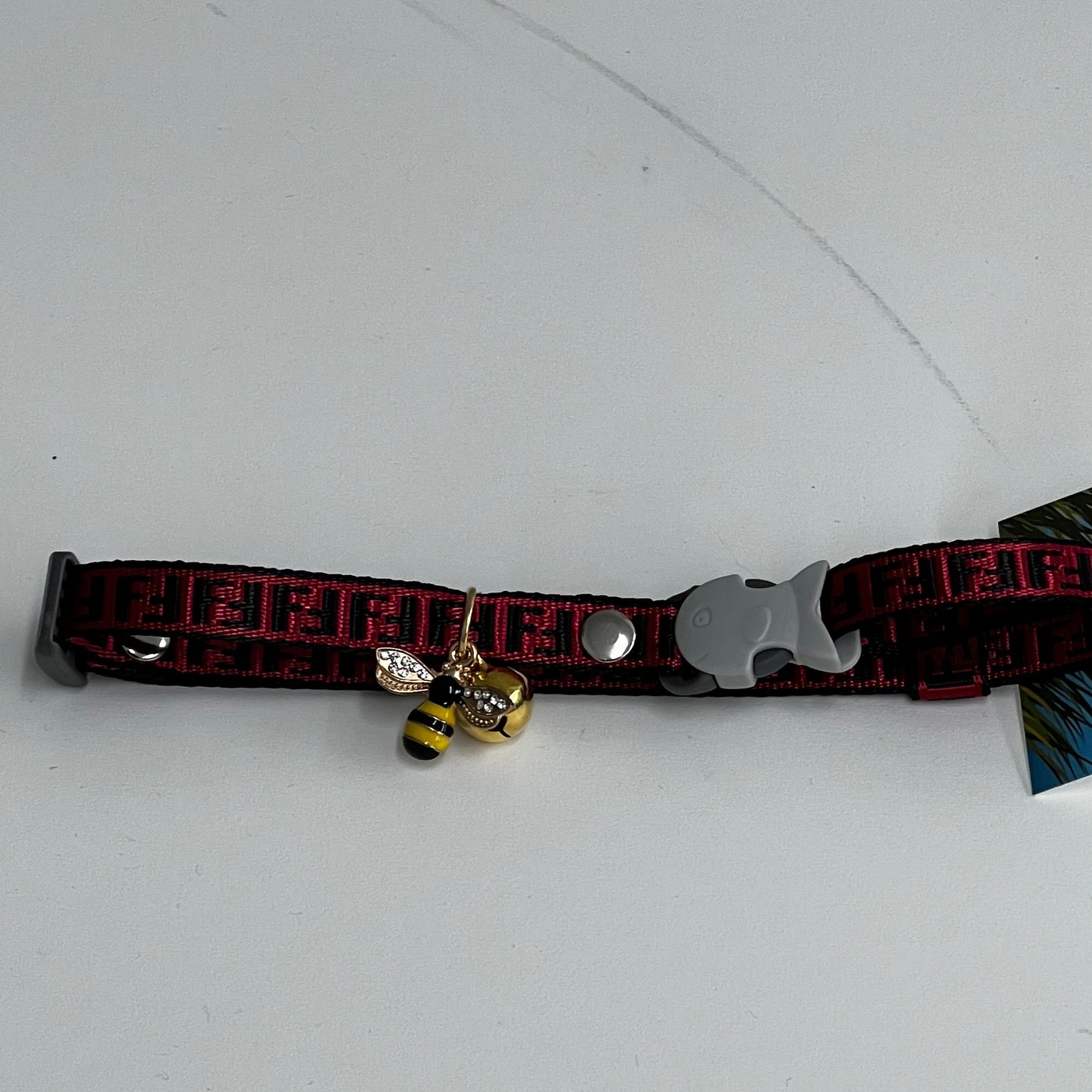 Cat Collar w/ Honey Bee Charm- Small