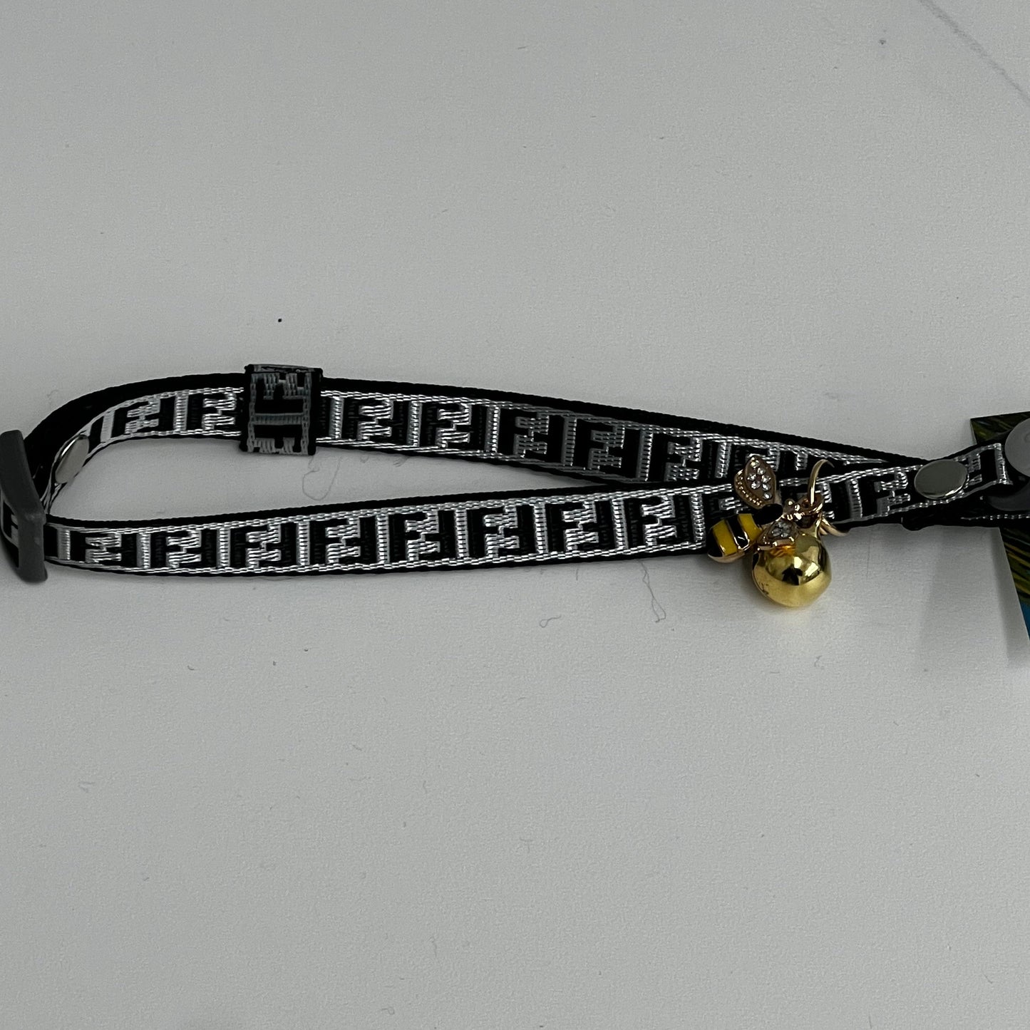 Cat Collar w/ Honey Bee Charm- Large