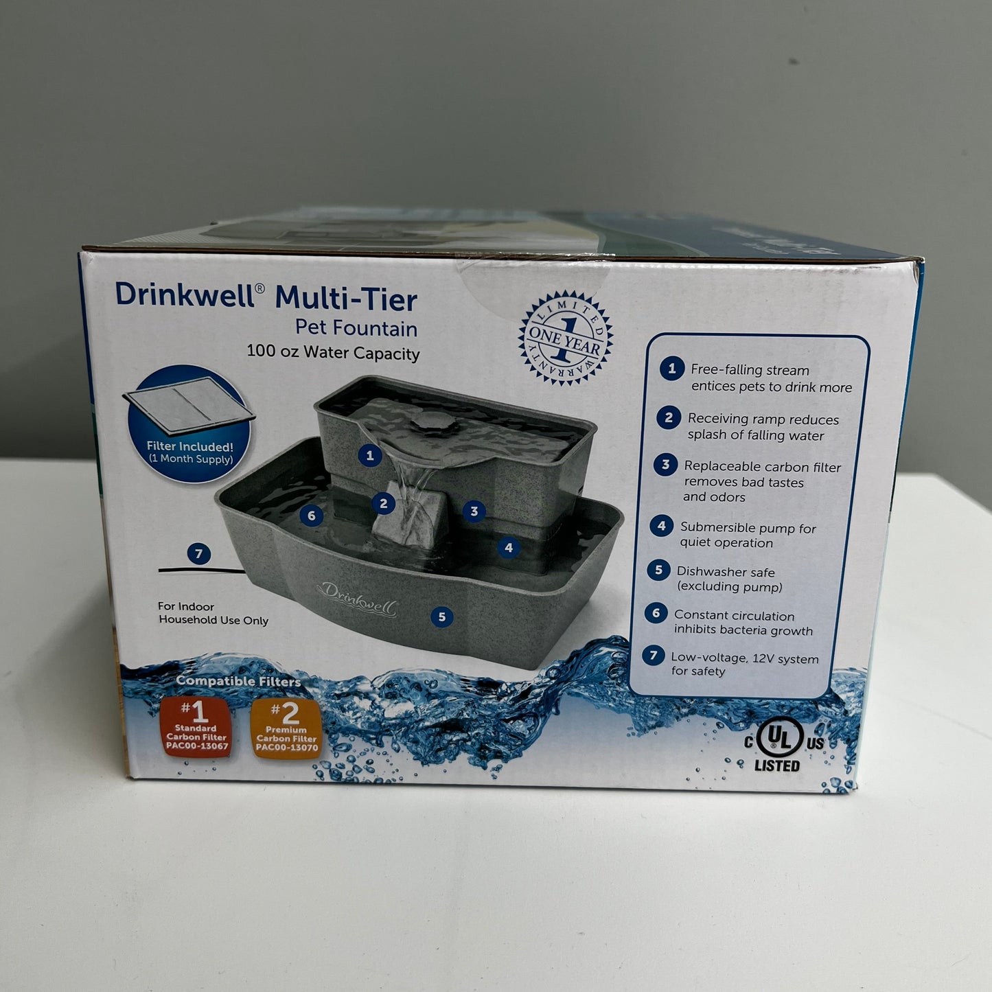 PetSafe Drinkwell Multi Tier Fountain- 100oz