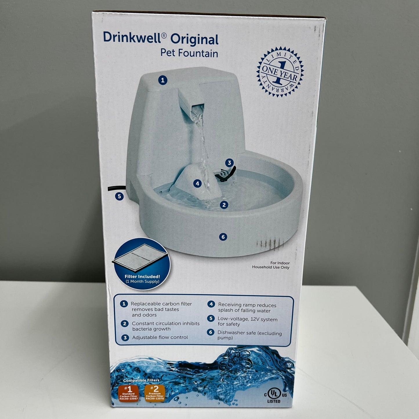 PetSafe Drinkwell Original Fountain- 50oz