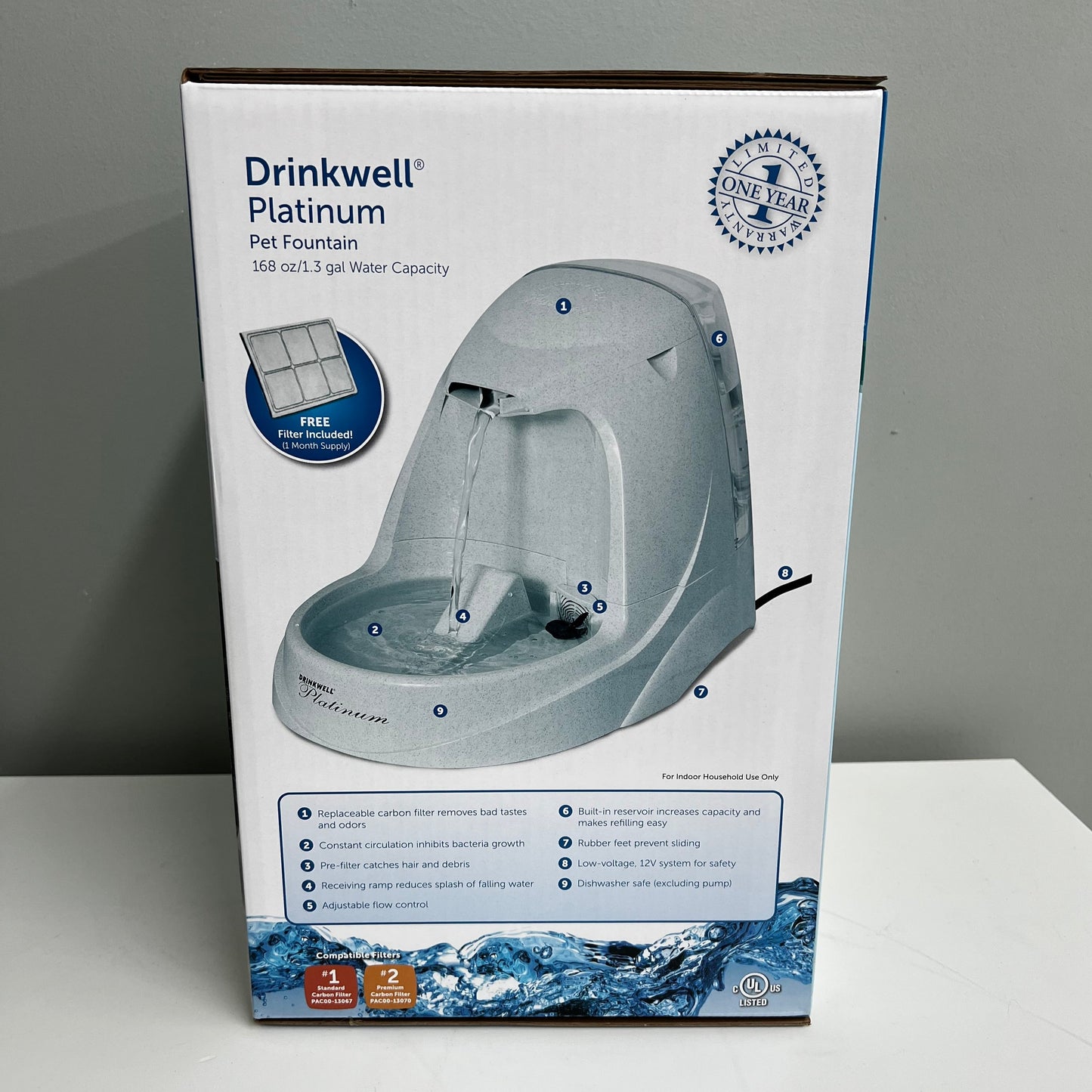 PetSafe Drinkwell Platinum Fountain- 168oz