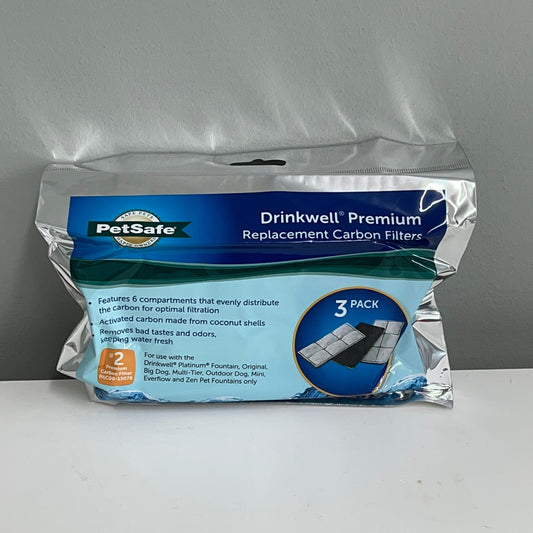 PetSafe Drinkwell Premium Carbon Replacement Filters 3pk