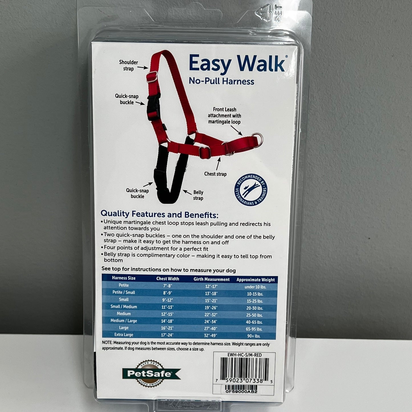 PetSafe Easy Walk Harness- Small/Medium