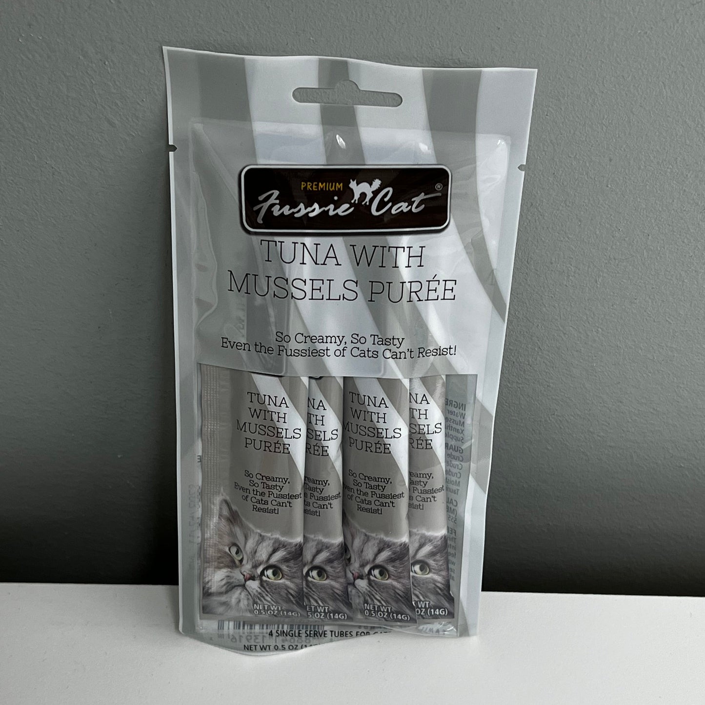 Fussie Cat Puree 4pk- Tuna with Mussels
