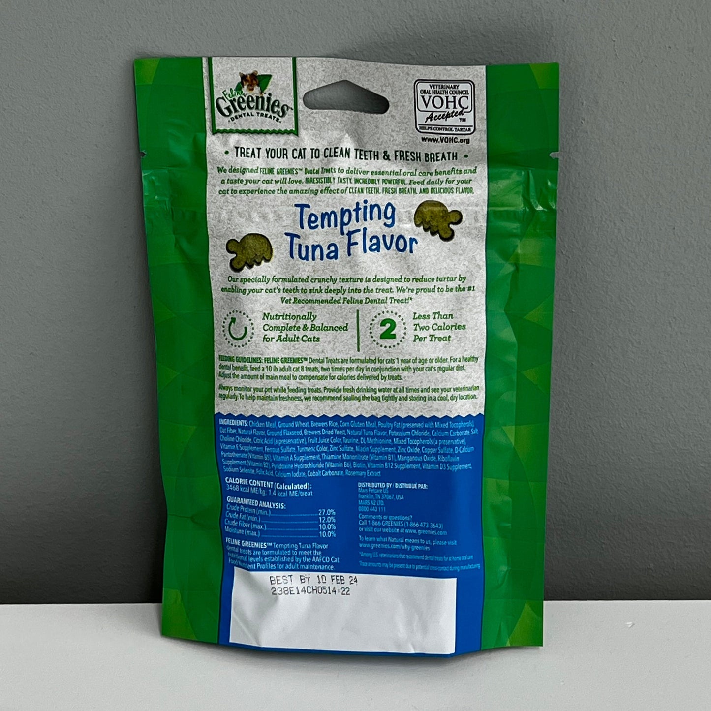 Greenies Feline Dental Treat Tempting Tuna 2.1oz