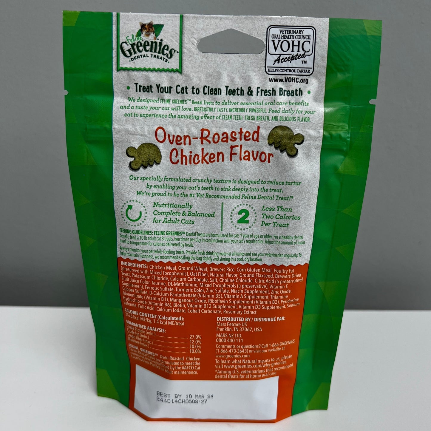 Greenies Feline Dental Treat Over-Roasted Chicken