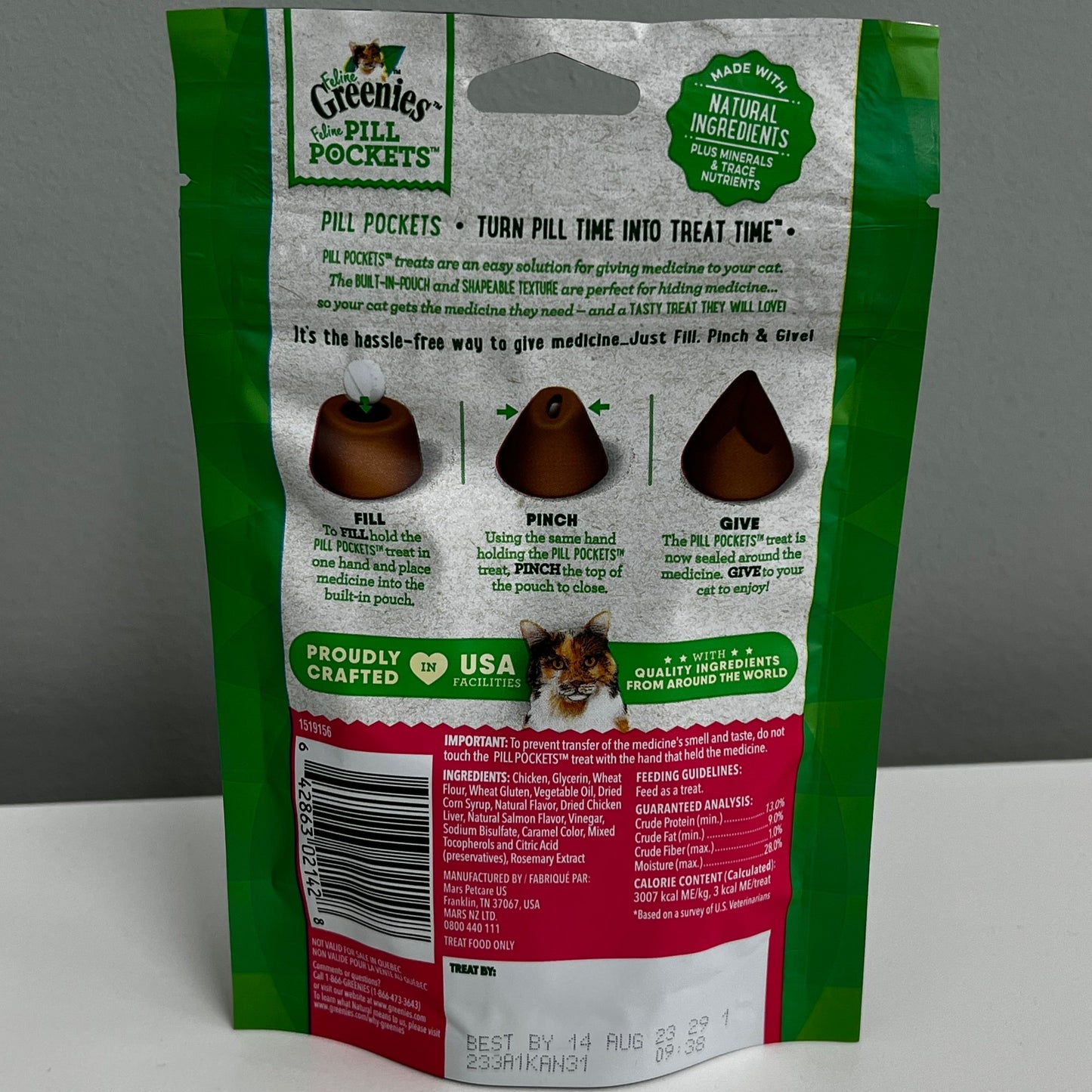 Greenies Feline Salmon Pill Pockets 45ct