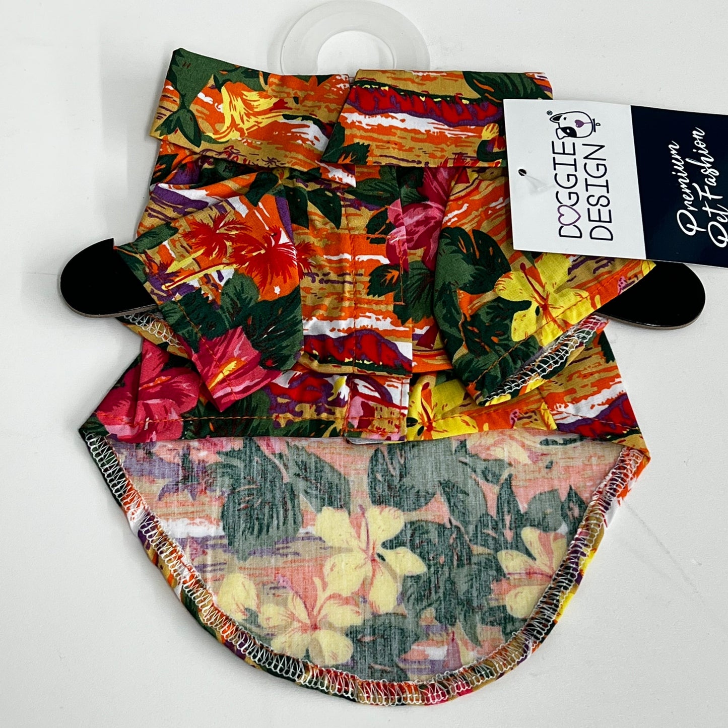 Hawaiian Camp Shirt- Sunset Hibiscus