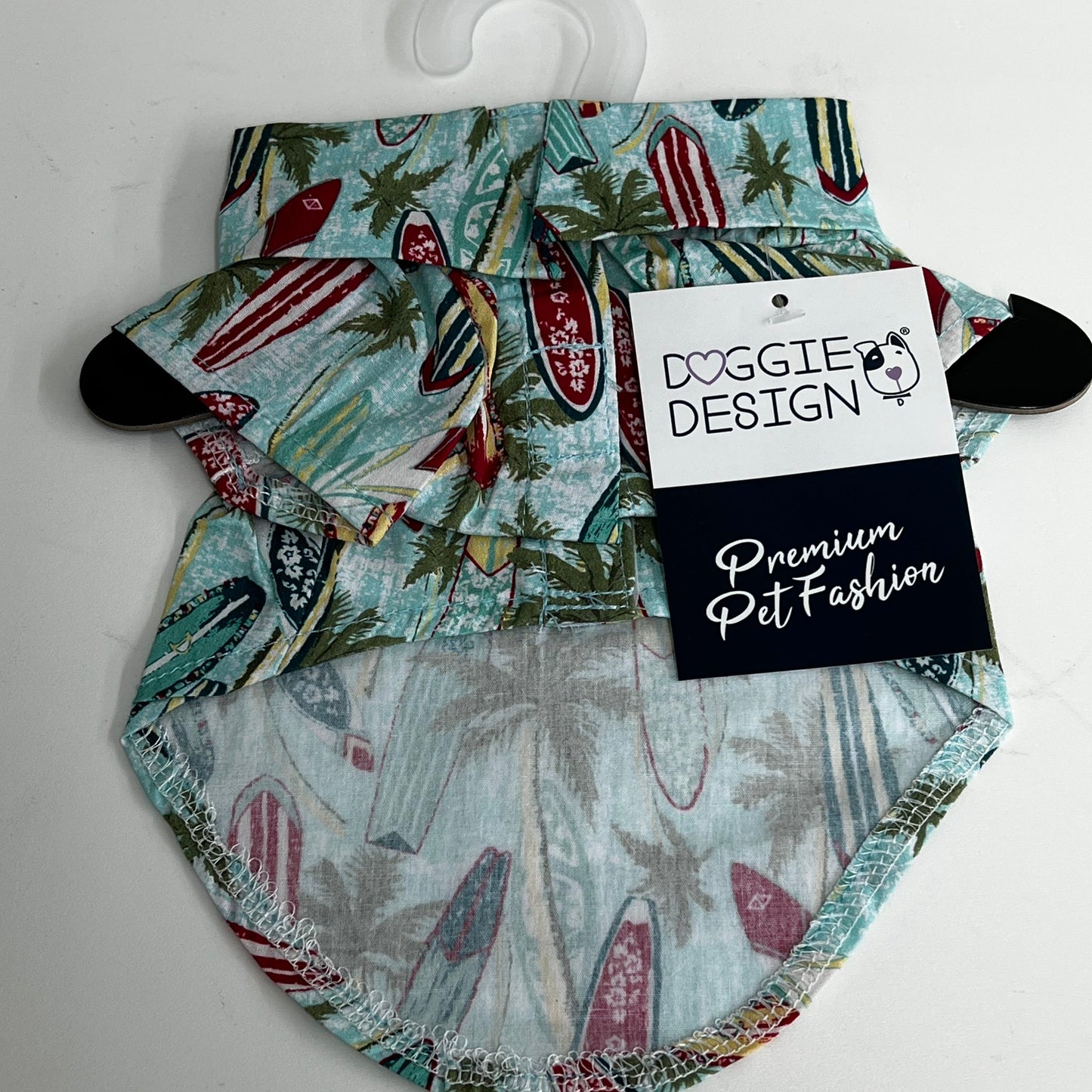 Hawaiian Camp Shirt- Surfboards and Palms