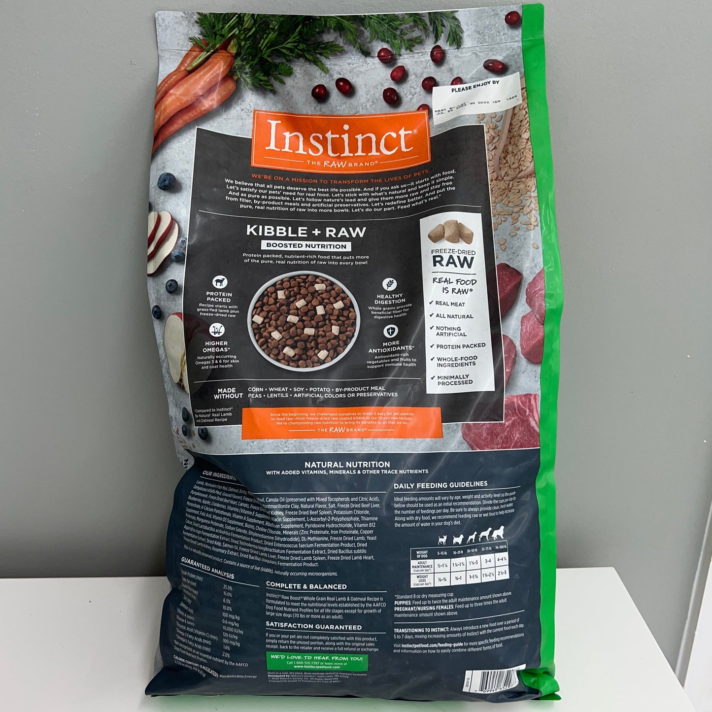 Instinct Raw Boost Lamb & Oatmeal 20lb