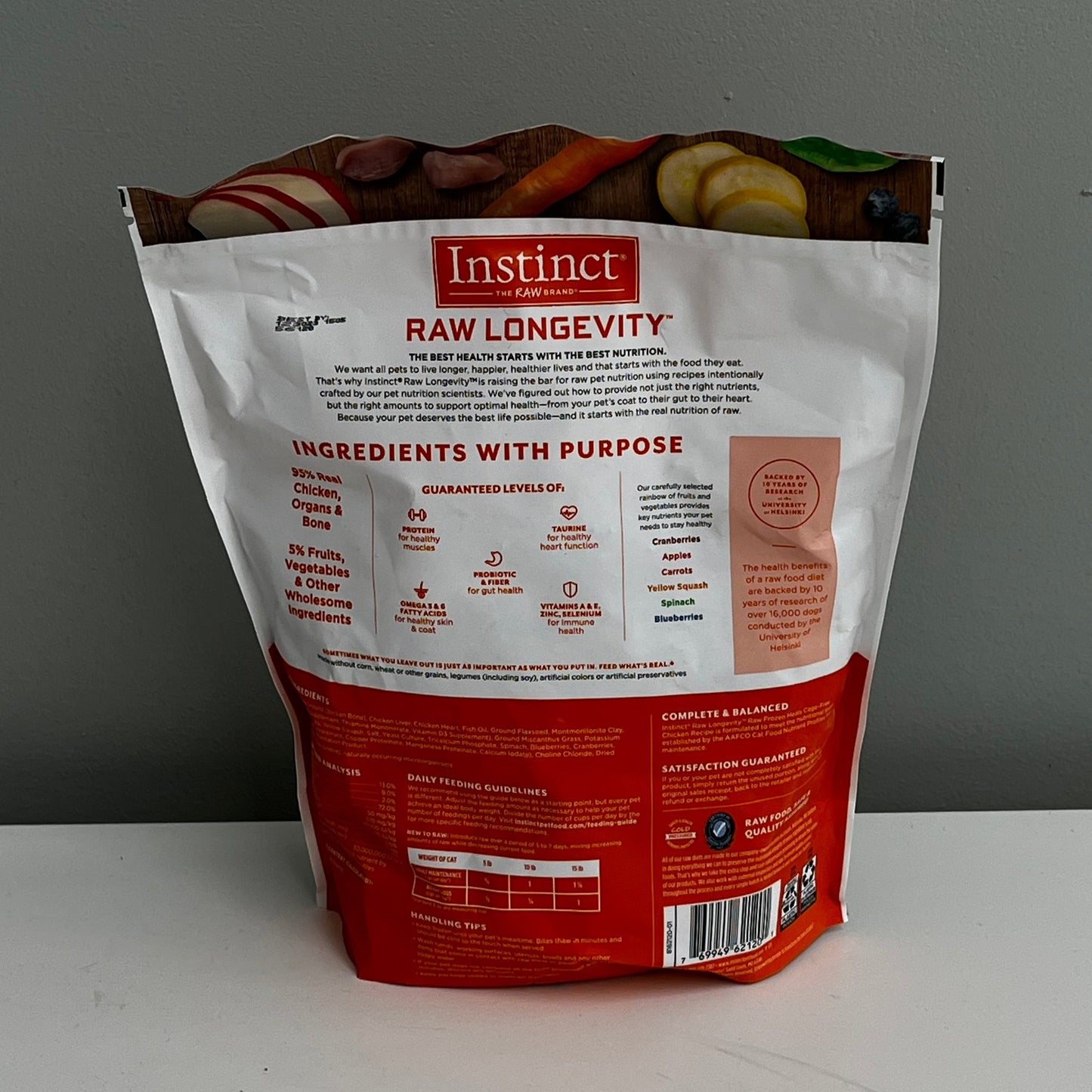 Instinct Raw Longevity Frozen Chicken Cat Bites 2.5lb