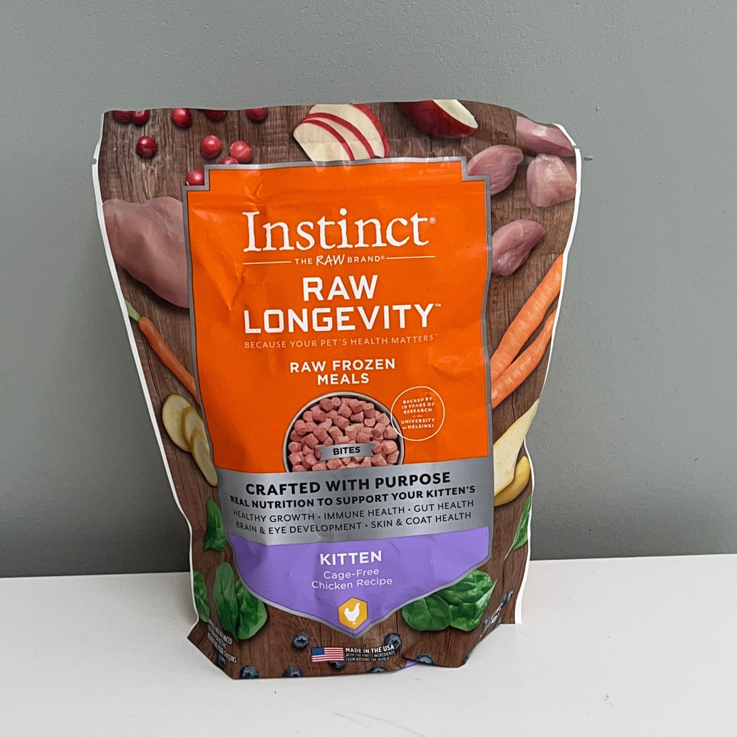 Instinct Raw Longevity Frozen Chicken Kitten Bites 2.5lb
