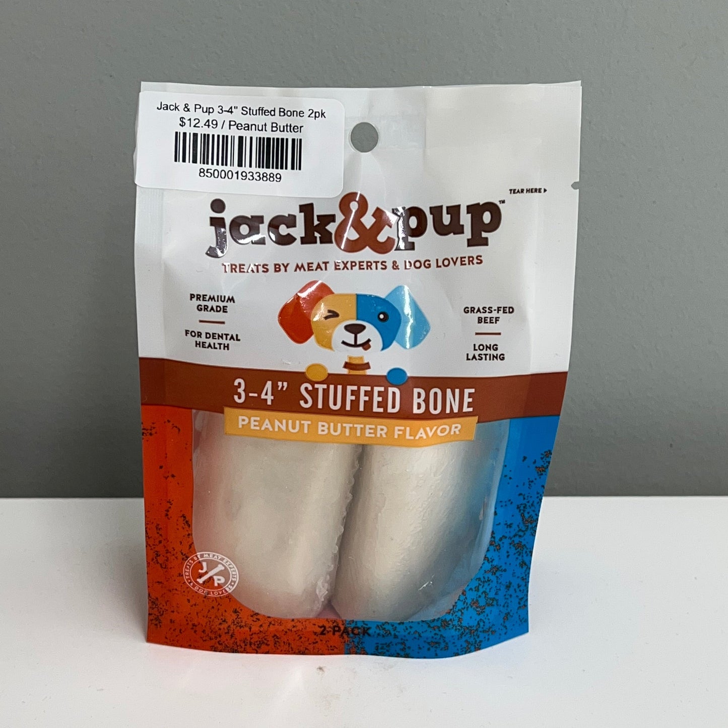 Jack & Pup 3-4" Stuffed Bone 2pk