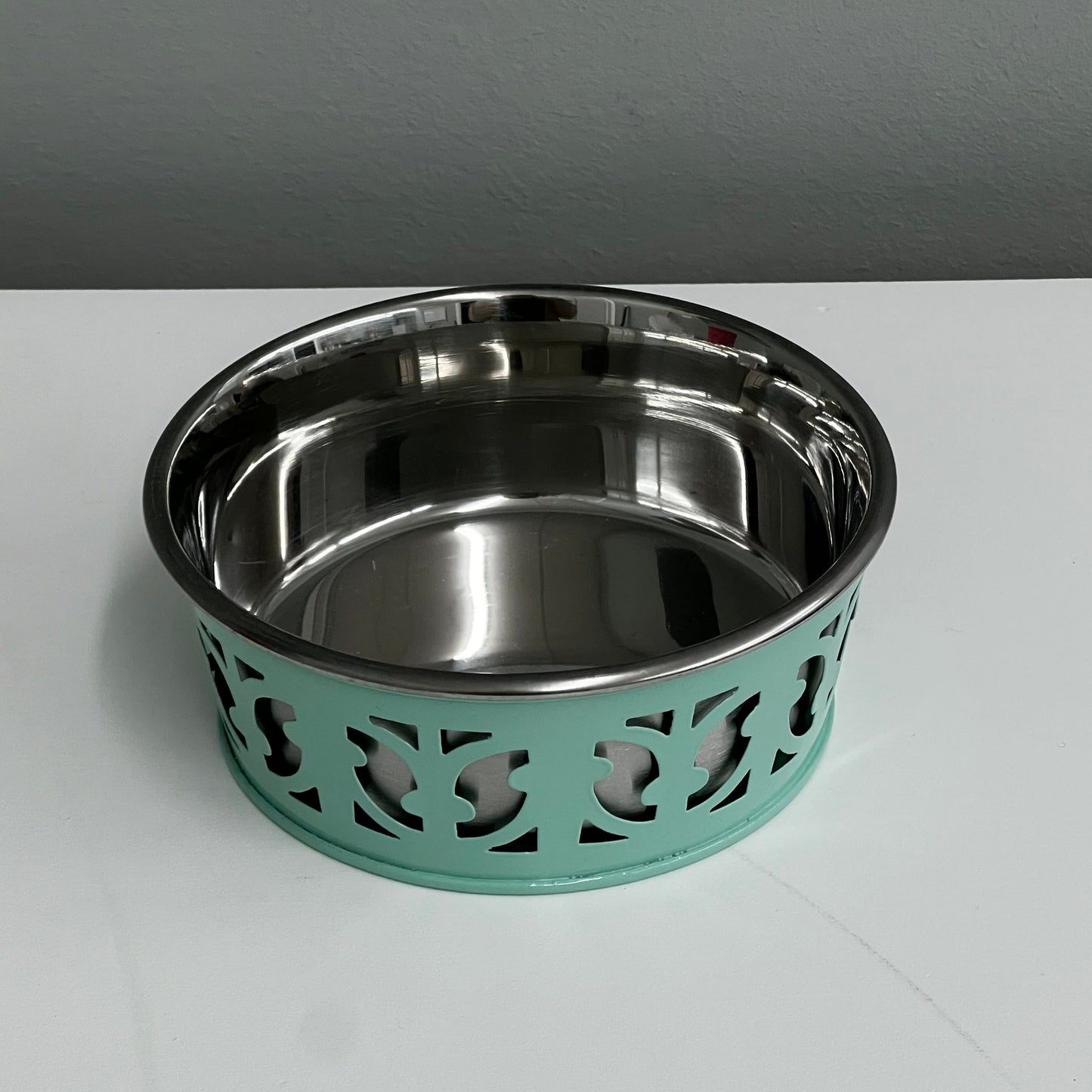 Mint Green Farmhouse Dog Bowl