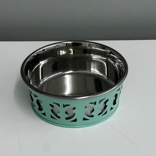 Mint Green Farmhouse Dog Bowl