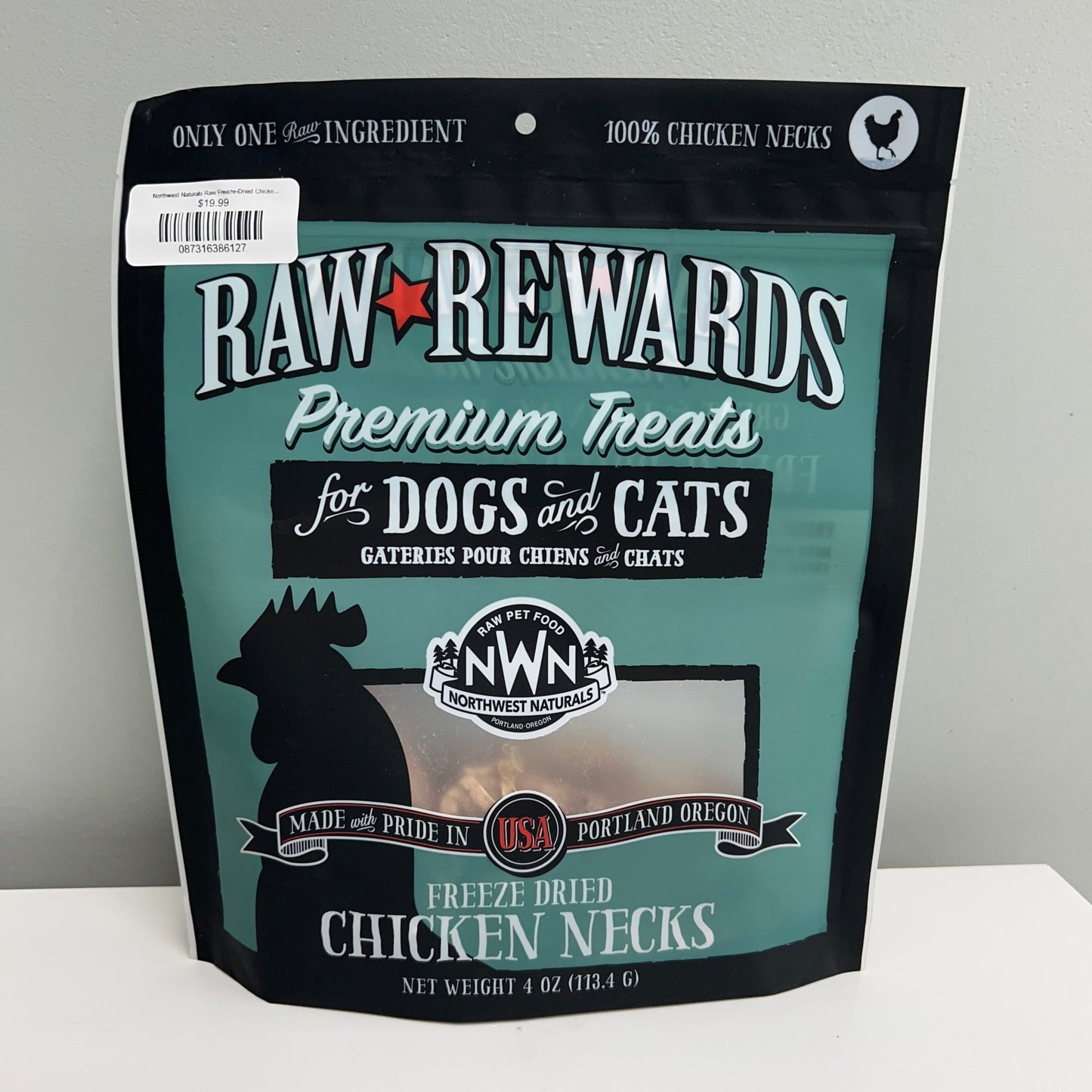 Northwest Naturals Raw Freeze-Dried Chicken Necks 4oz