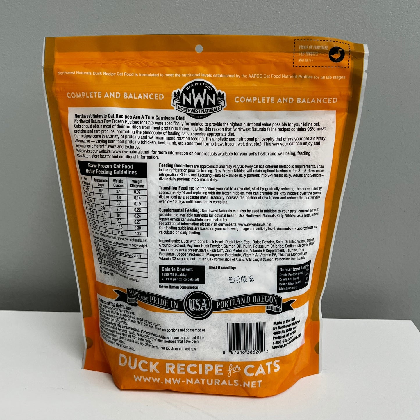 Northwest Naturals Raw Diet for Cats- Duck