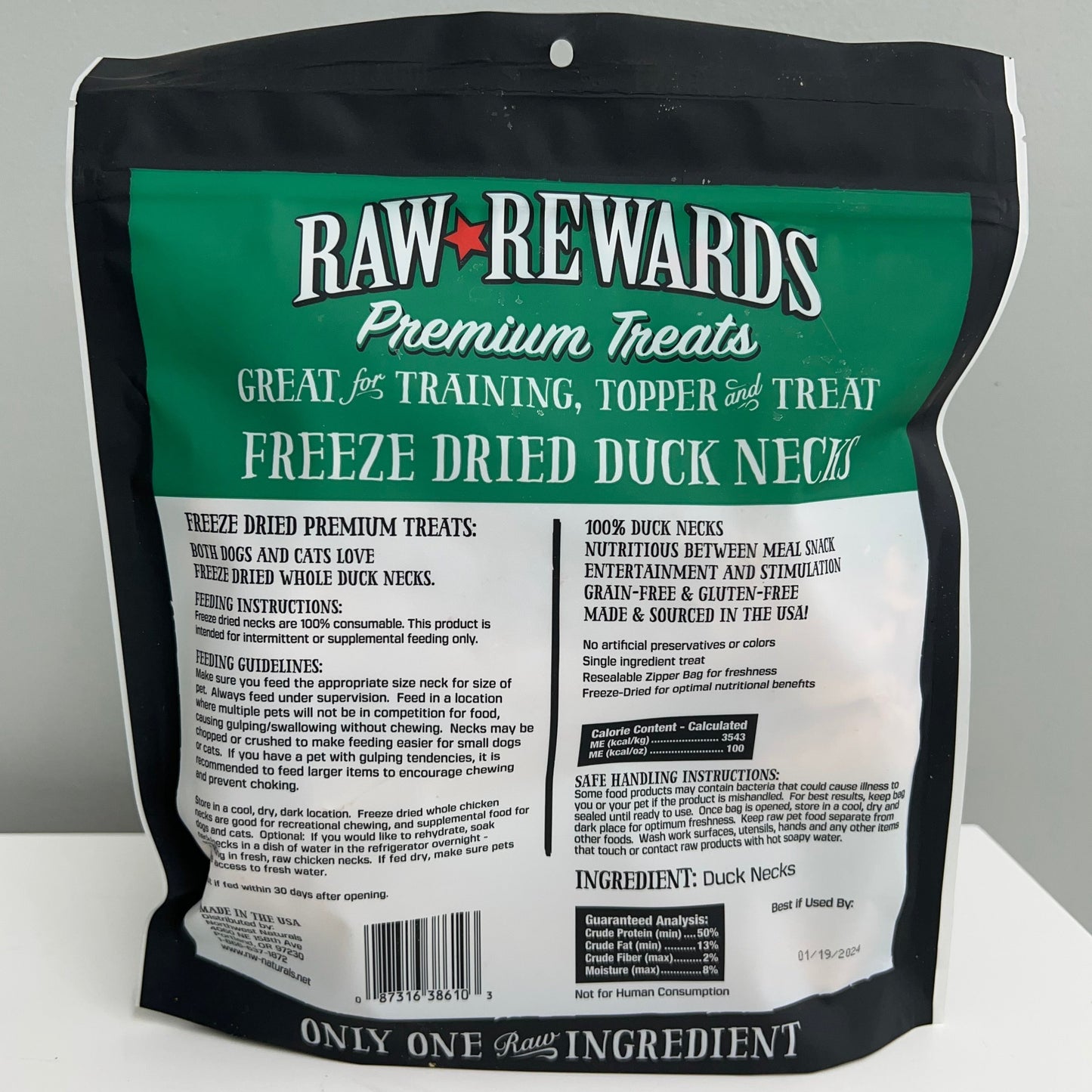 Northwest Naturals Raw Freeze-Dried Duck Necks 5oz