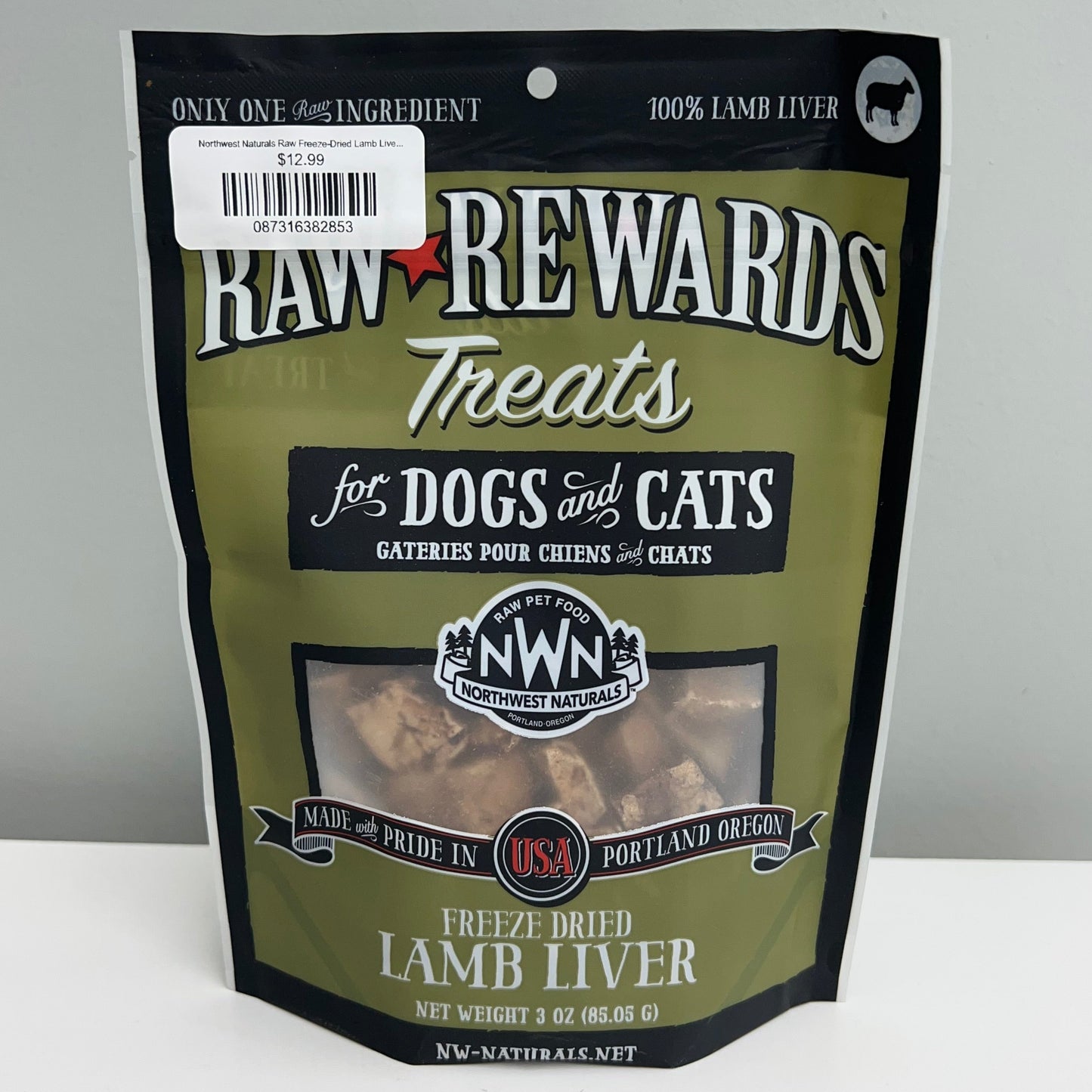 Northwest Naturals Raw Freeze-Dried Lamb Liver 3oz