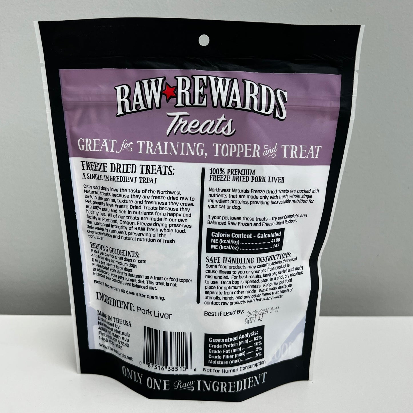 Northwest Naturals Raw Freeze-Dried Pork Liver 3oz